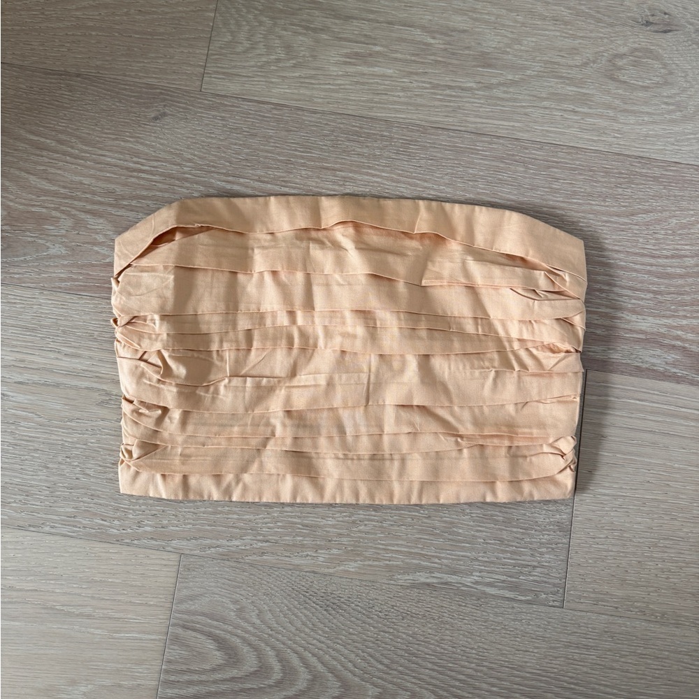 A&F Strapless Poplin Ruched Top